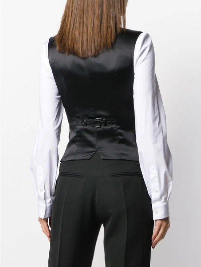 Shop Dolce & Gabbana Cotton Waistcoat In Black