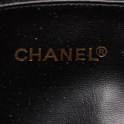 Pre-owned Chanel Quilted Nylon Chain Tote In Black
