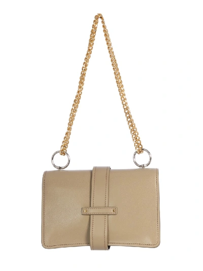 Shop Chloé Aby Leather Shoulder Bag In Neutrals