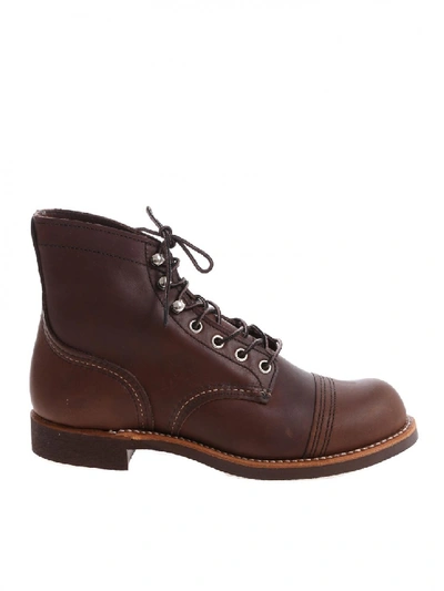 Shop Red Wing Boot Leather 8111 Iron Ranger Amber Harness In Black
