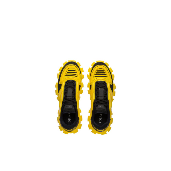 Prada Men's Cloudbust Thunder Lug-sole Trainer Sneakers In Yellow ...