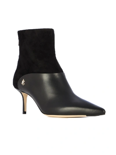 Shop Jimmy Choo Leather Ankle Boots In Black