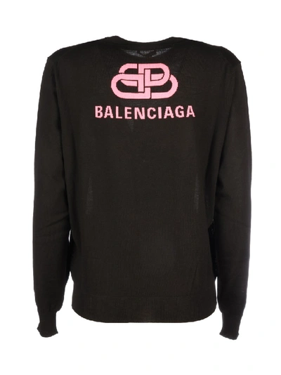 Shop Balenciaga Wool Sweater In Black