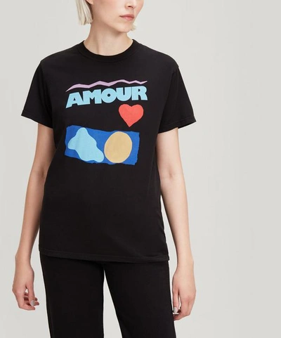 Shop Monogram Amour Cotton T-shirt In Black
