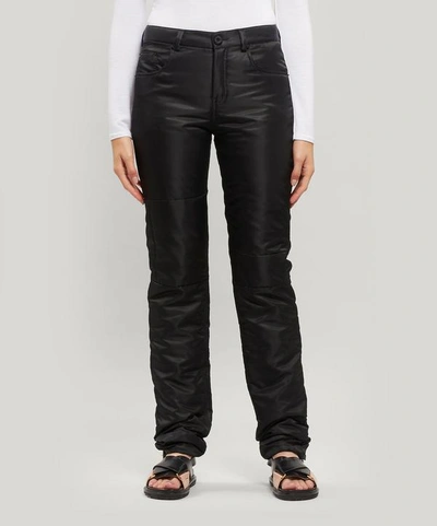 Shop Mm6 Maison Margiela Slim-fit Padded Trousers In Black