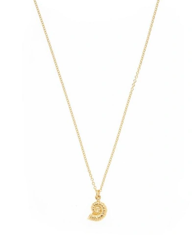 Shop Alex Monroe Gold-plated Ammonite Shell Pendant Necklace
