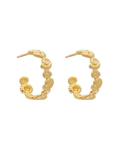 Shop Alex Monroe Gold-plated Ammonite Wreath Hoop Earrings