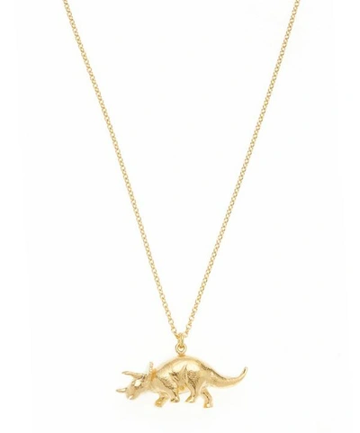 Shop Alex Monroe Gold-plated Triceratops Pendant Necklace