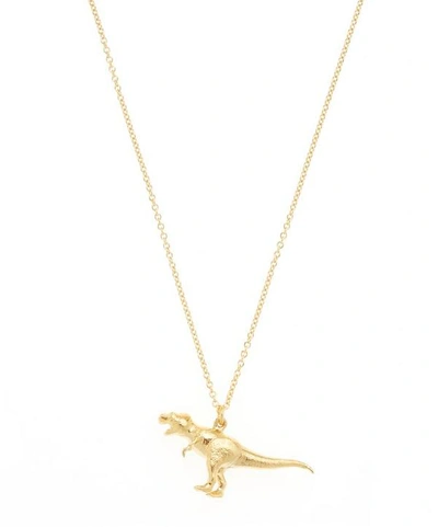 Shop Alex Monroe Gold-plated Tyrannosaurus Rex Pendant Necklace