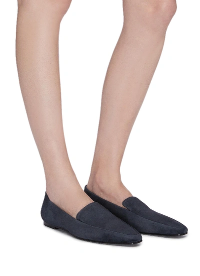 Shop The Row Suede Loafers In Blue