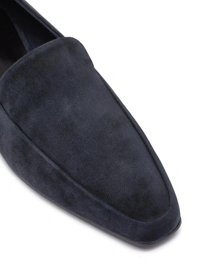 Shop The Row Suede Loafers In Blue