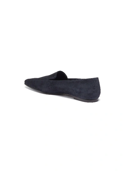 Shop The Row Suede Loafers In Blue