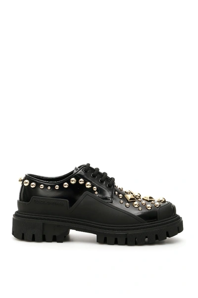 Shop Dolce & Gabbana Hi Trekking Lace-ups In Nero Multicolor (black)