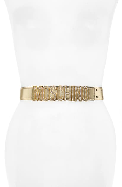moschino belt gold