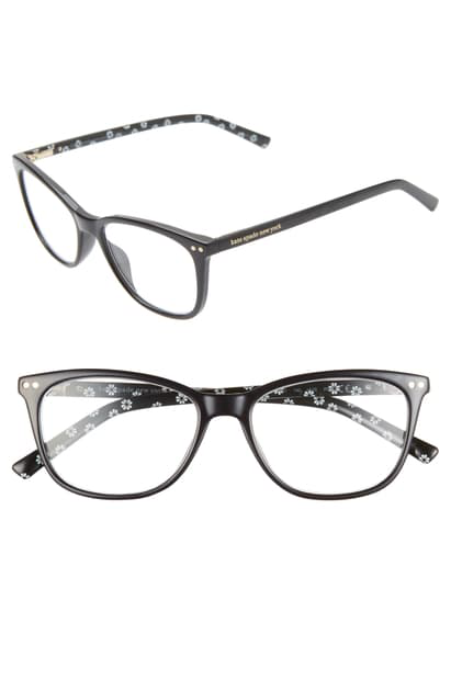 black glasses with white inside