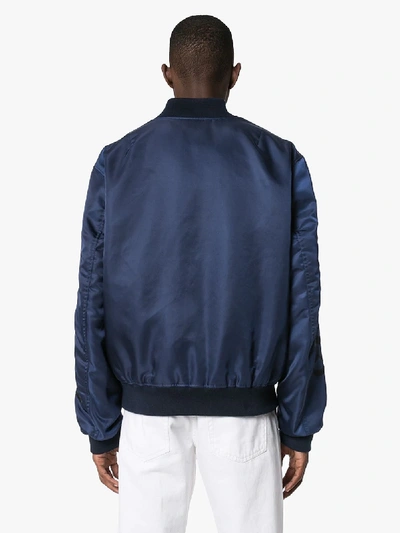 Shop Kenzo Jumping Tiger Bomber Jacket In Blue