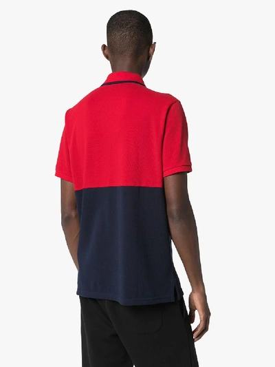 Shop Polo Ralph Lauren Two Tone Logo Polo Shirt In Red