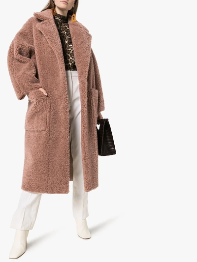 Shop Nanushka Imogen Faux Fur Coat In Pink