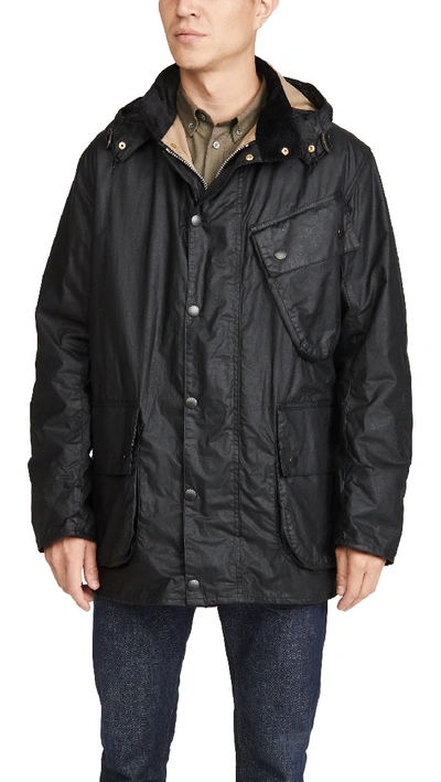 Shop Barbour X Margaret Howell A7 Wax Jacket In Black