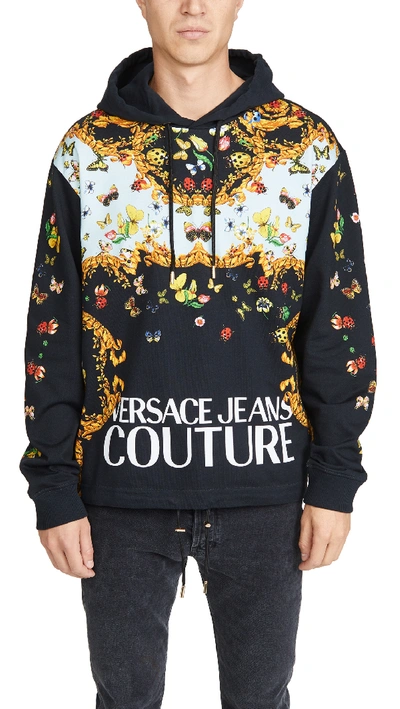 Shop Versace Jeans Couture Lady Bug Print Sweatshirt In Nero