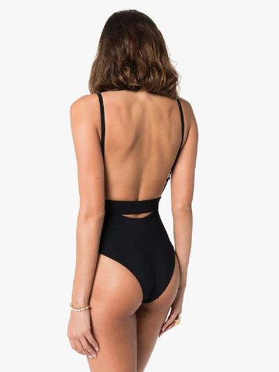 Shop Agent Provocateur Laurella Low Back Swimsuit In Black