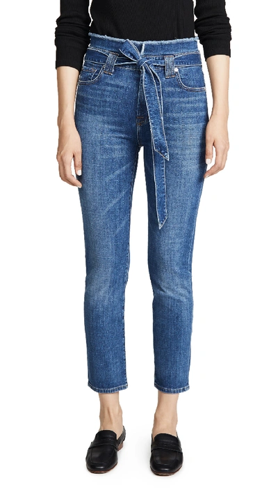 Shop 7 For All Mankind Paperbag Jeans In Bayberry
