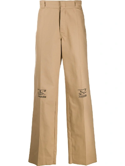 Shop Raf Simons 'the House' Hose In 72 Light Brown