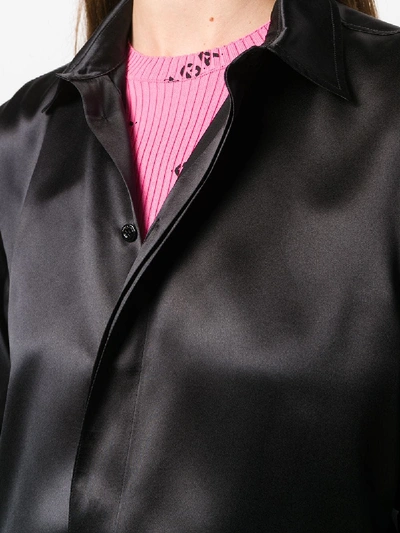 Shop Balenciaga Silk Shirt In Black