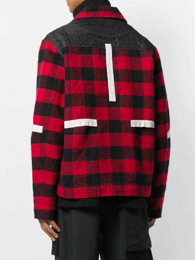 Shop Craig Green Plaid Worker Jacket In Red