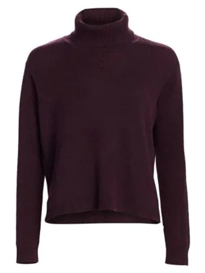 Shop Atm Anthony Thomas Melillo Cashmere Turtleneck Sweater In Dark Maroon
