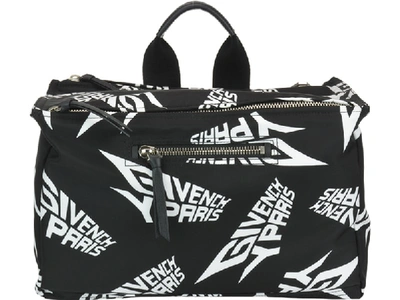 Shop Givenchy Pandora Messenger Logo Bag In Black