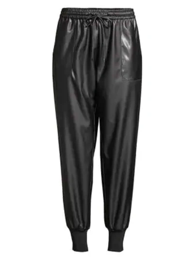 Shop Elie Tahari Zuma Faux Leather Joggers In Black