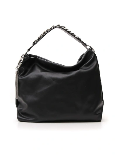 Shop Jimmy Choo Callie Large Shoulder Bag In Black