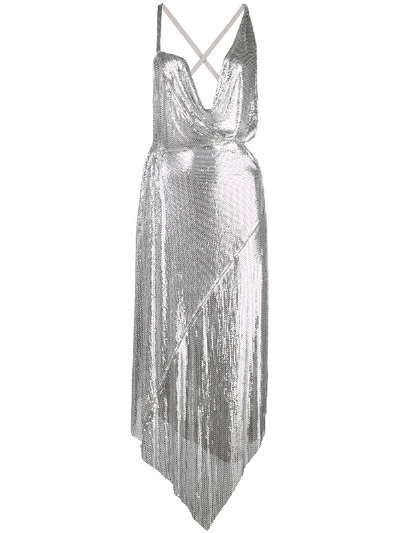 Shop Poster Girl Asymmetric Midi Dress In Silver