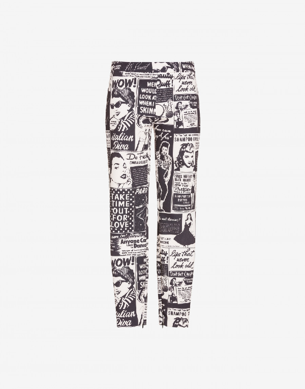 newspaper print jeans