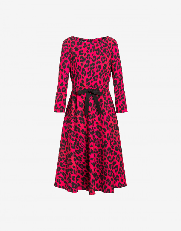 pink boutique leopard print dress