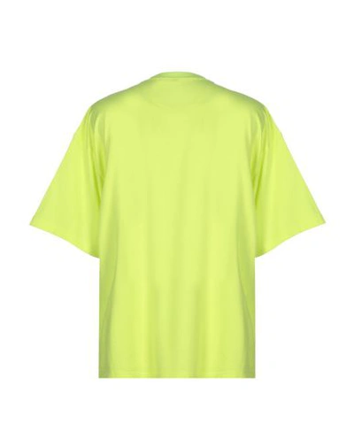 Shop Balenciaga T-shirts In Yellow
