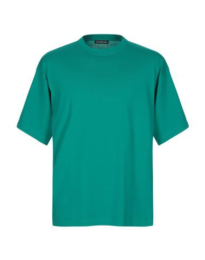 Shop Balenciaga T-shirts In Green