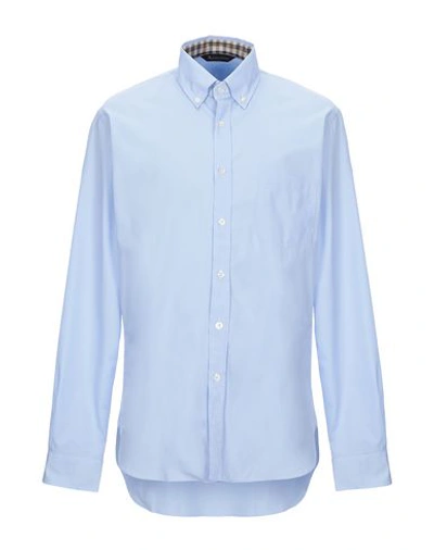 Shop Aquascutum Shirts In Azure