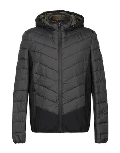 Shop Alessandro Dell'acqua Man Down Jacket Steel Grey Size 36 Polyester, Polyamide, Elastic Fibres