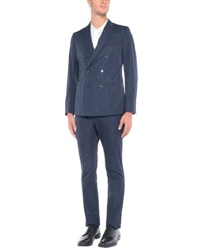 Shop Ermanno Scervino Suits In Dark Blue