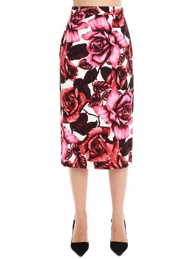 Shop Prada Pink Cotton Skirt