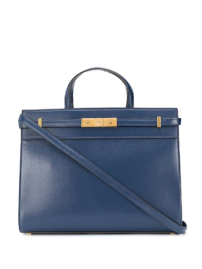 Shop Saint Laurent Blue Leather Handbag