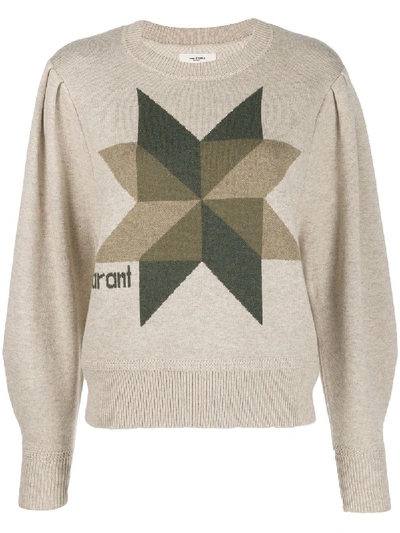 Shop Isabel Marant Étoile Beige Cotton Sweatshirt