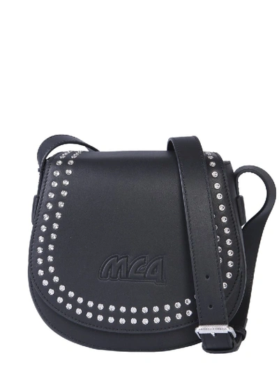 Shop Mcq By Alexander Mcqueen Black Leather Shoulder Bag