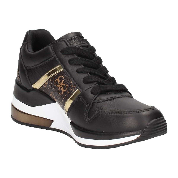 guess black leather shoes