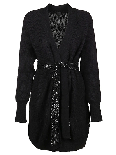 Shop Pinko Black Acrylic Cardigan