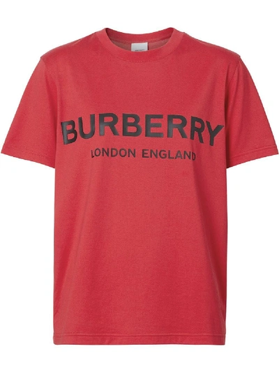 Shop Burberry Red T-shirt