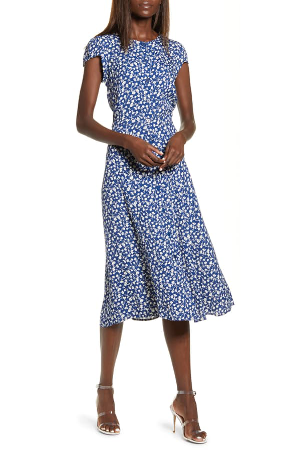reformation fauna front button midi dress