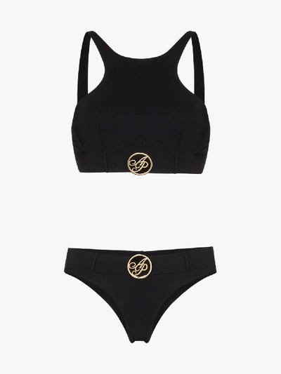 Shop Agent Provocateur Laurella Logo Plaque Bikini In Black
